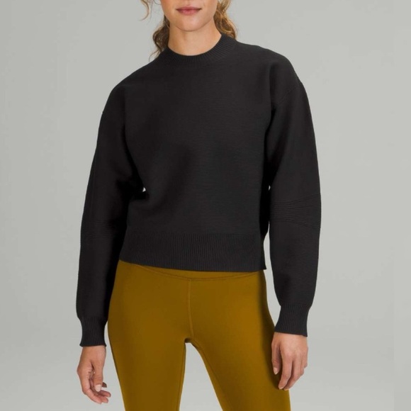 Lululemon All Around Crewneck Sweater Pullover Black Athleisure Casual Sporty 8 - Picture 1 of 14